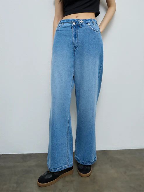 Nuon Blue Faded High-Rise Jeans